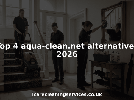 Cleaning crew working in Glasgow home entrance